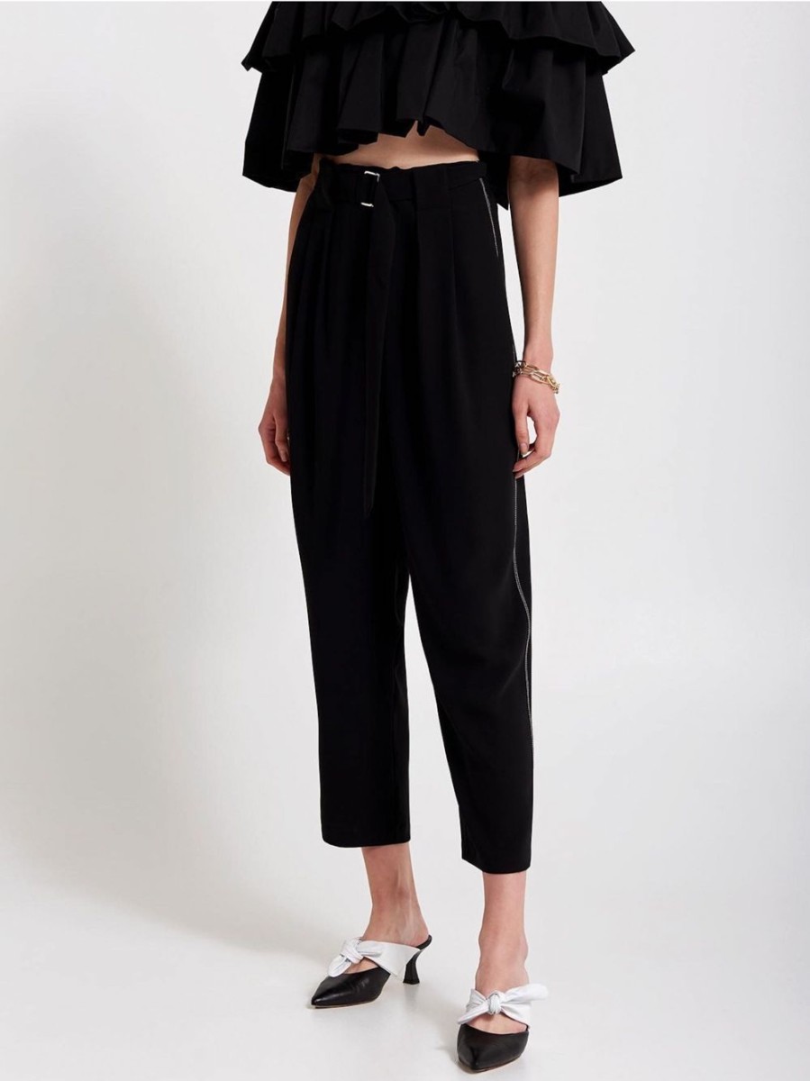 Clothing Beatrice B | Black Double Seam Trousers