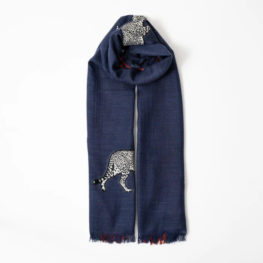 Accessories ODYL design | Navy Cheetah Scarf