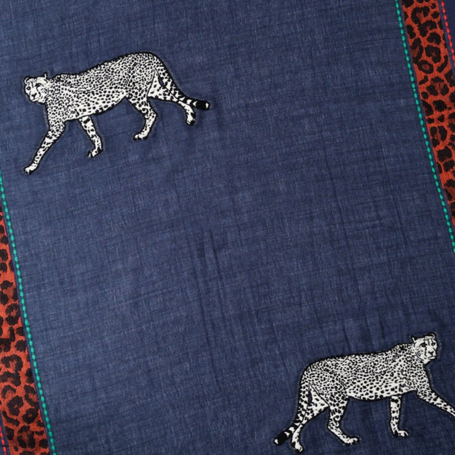 Accessories ODYL design | Navy Cheetah Scarf