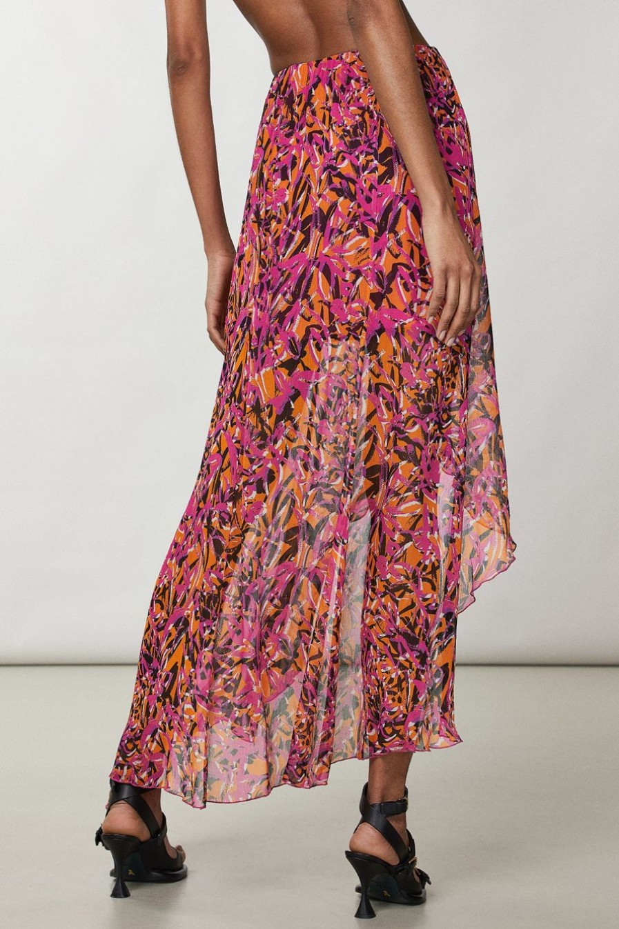 Clothing Patrizia Pepe | Asymmetrical Printed Skirt