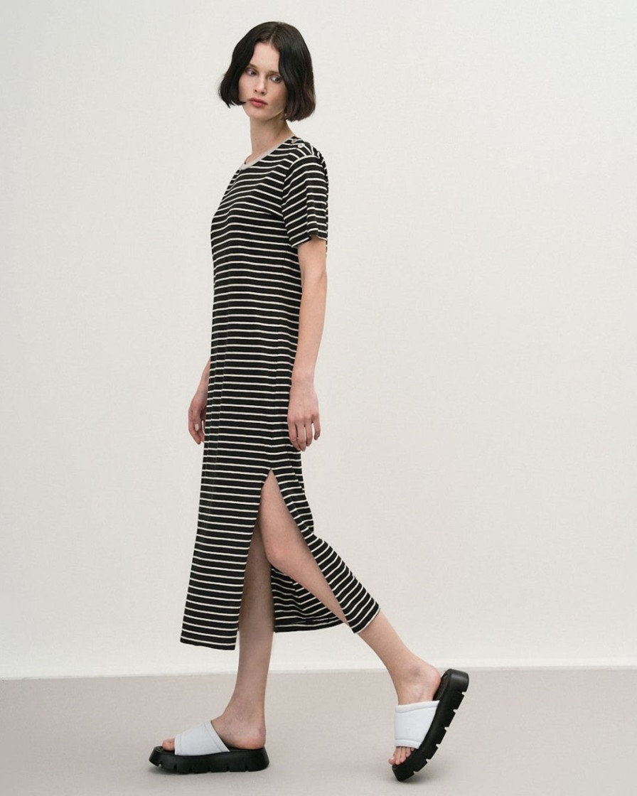 Clothing access fashion | Maxi Striped Jersey Dress