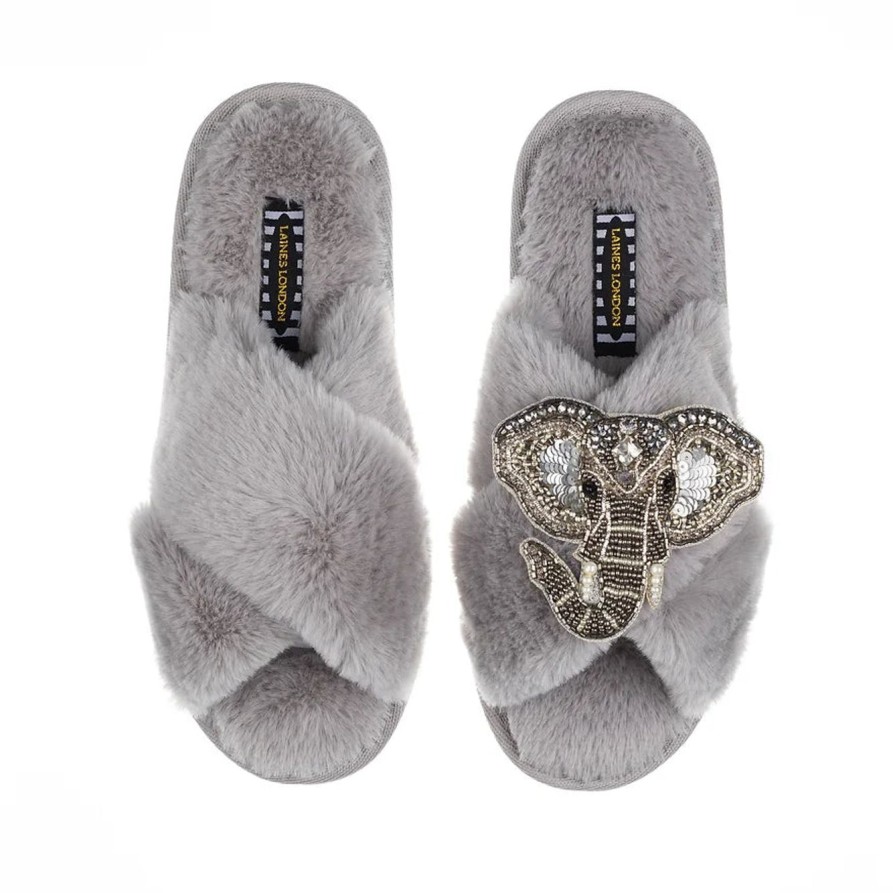 Footwear Laines London | Elephant Slippers