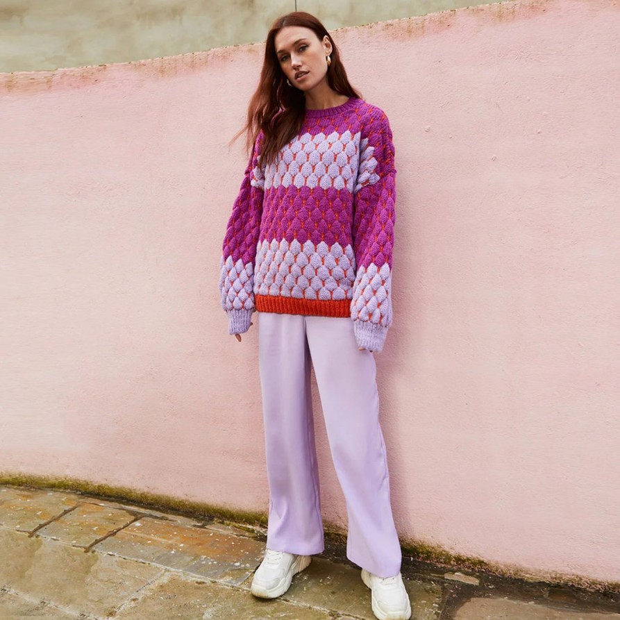 Clothing Cara and the sky | Marissa Bubble Stitch Stripe Jumper