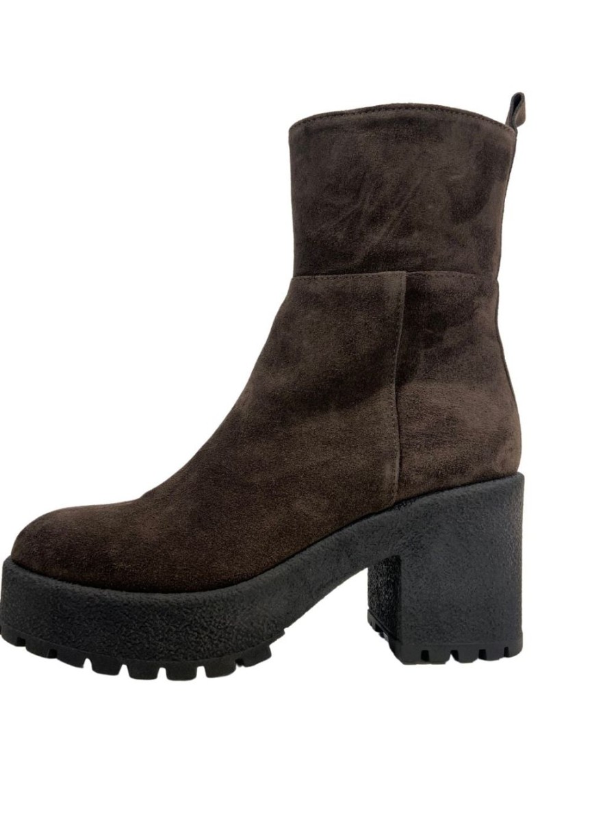 Footwear Donna Lei | Chocolate Suede Ankle Boots