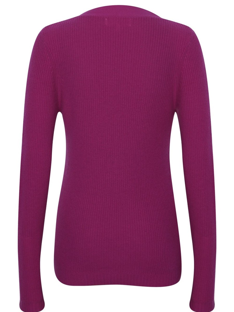 Clothing rosemunde | Deep Fuchsia Slim Fit Jumper